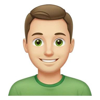 polish man in green shirt happy sticker