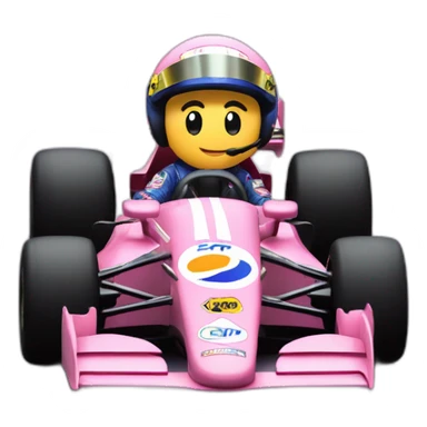kirby rides on the f1 car sticker