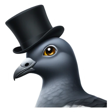 Pigeon in a top hat sticker