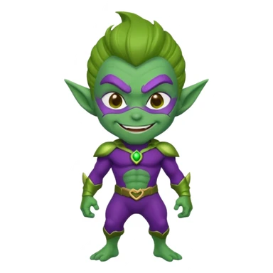 green goblin, cute chibi full body sticker