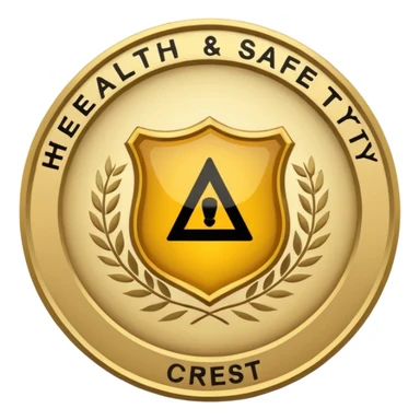 health and safety crest sticker