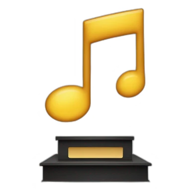 Music note with Wi-Fi signals and a podium: illustrating artists topping the charts thanks to streaming. sticker