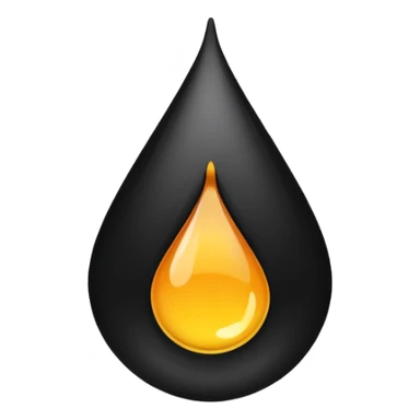 A drop of dark oil sticker