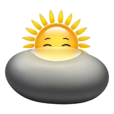 Pebble with sunshine sticker