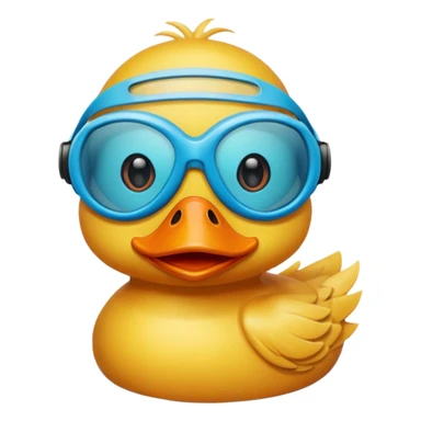 duck with swimming goggles sticker