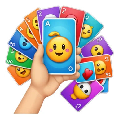 Trading cards in a hand sticker