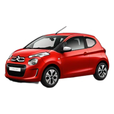 citroen C1 rouge ancienne sticker