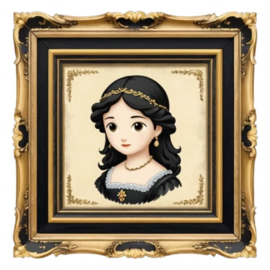 Old painting in the auction sticker