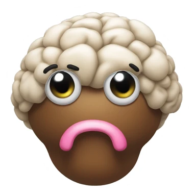 poo with a brain sticker