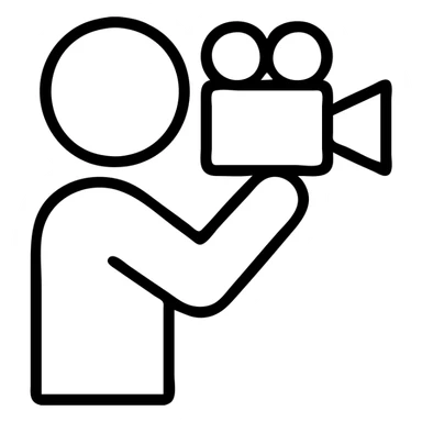 cinéaste tenant une caméra sticker