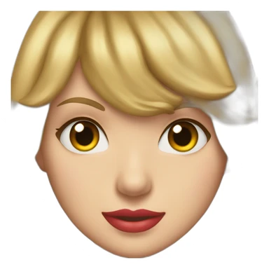 Taylor Swift with heart in the eyes like the smiling face with heart eyes emoji sticker