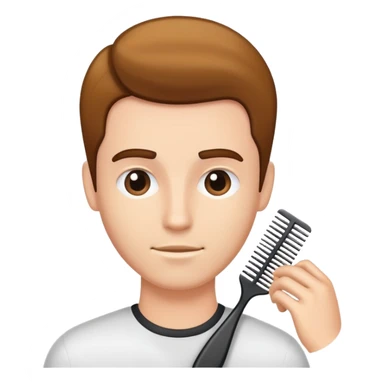 Расческа расчесывает волосы sticker