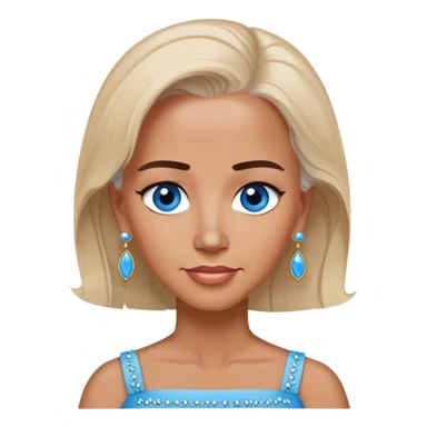 Joe Biden blue eyes wearing a dress with earrings sticker