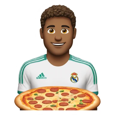 jude bellingham real madrid holding a pizza sticker