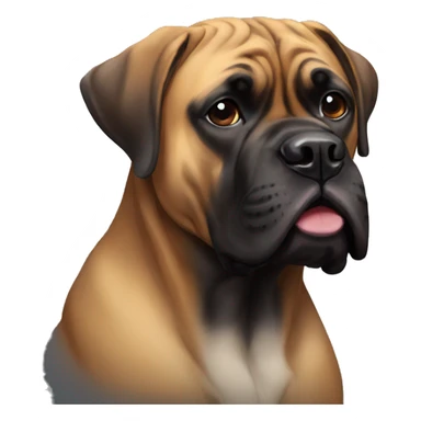 Black bullmastiff  sticker