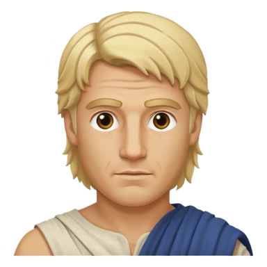 ancient greek man blond hair sticker