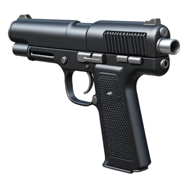 pistol with silencer sticker