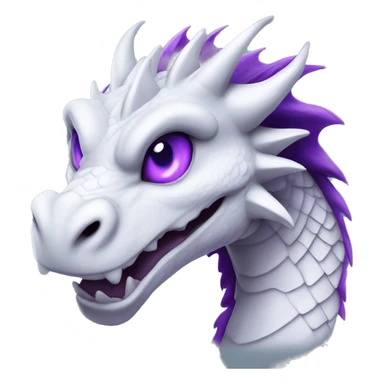 White dragon with purple eyes house of dragon style  sticker