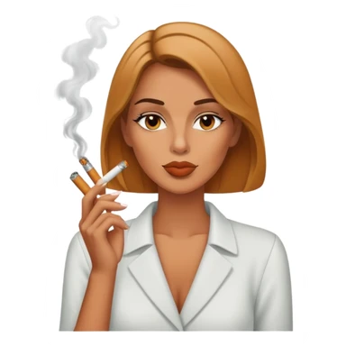 woman smoking a cigarette sticker