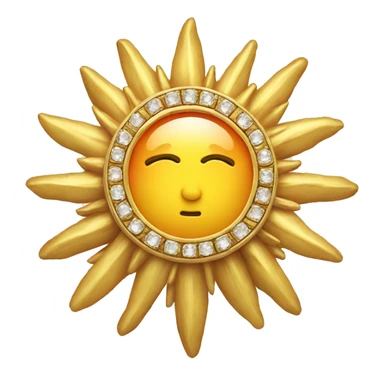 a sun emoji making a jewel sticker