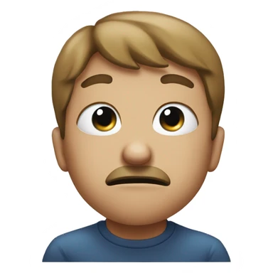 Face grabbing a nose sticker