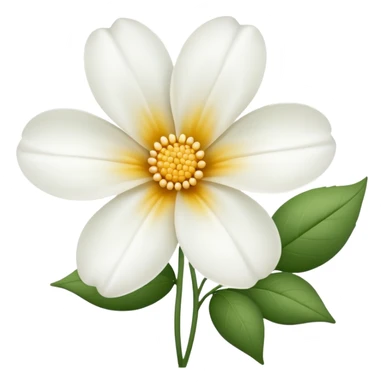 Flower white  sticker