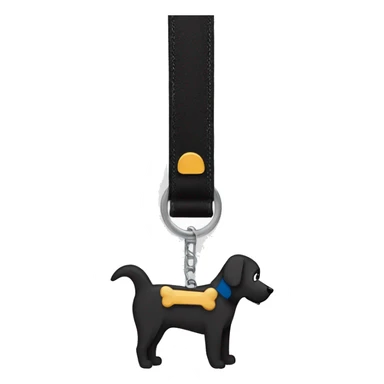 black dog collar with bone shaped tag sticker