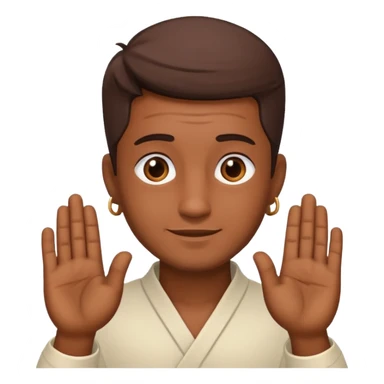 Man greeting namaste sticker