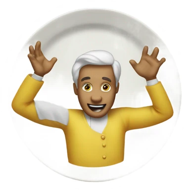 Dinner plate dancing sticker