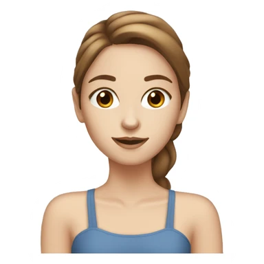 white girl with brown hair applying cream on face sticker