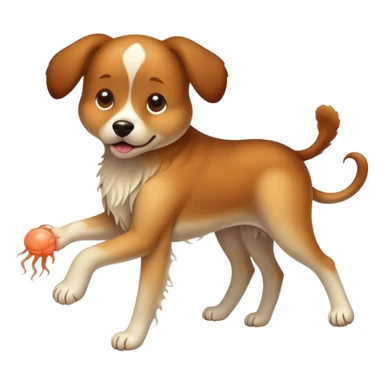 A dog stung by a jellyfish sticker