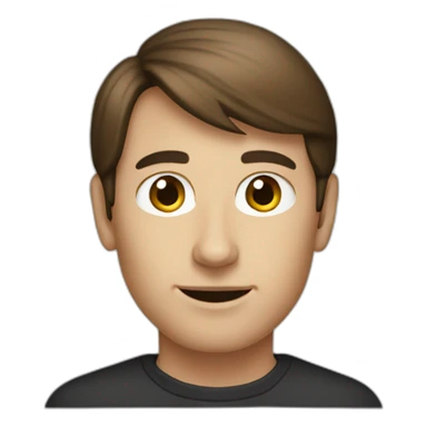 steve jobs young with brown hair sticker