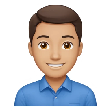 An office employee in a blue shirt. sticker