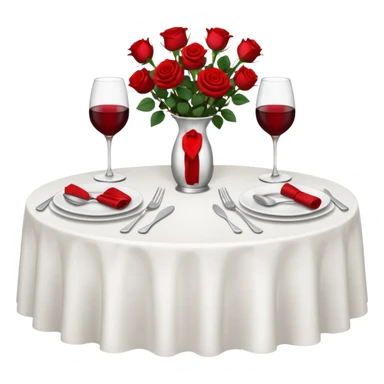 Fine dining restaurant table for two sticker