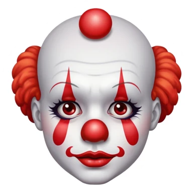 red glitter clown retarded sticker