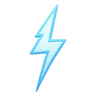 generate white colour lightning bolt emojie sticker