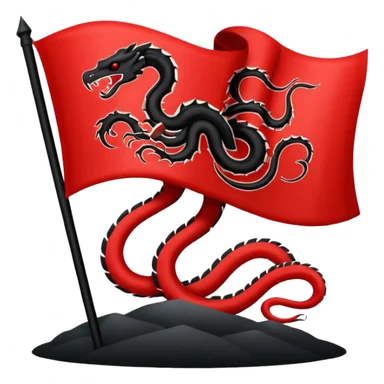Can you generate me a emoji flag of the fictional world war two team hydra from Captain America? sticker