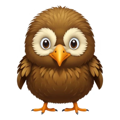 cute kiwi bird ai agent ( color fillable)  sticker