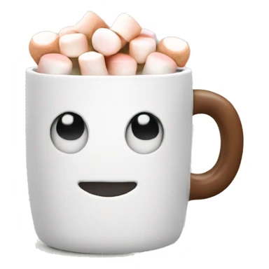 Coffe mug with marshmallows sticker
