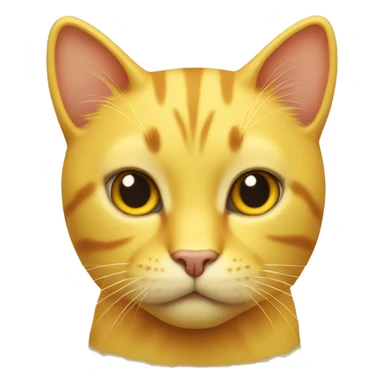 a yellow cat like a real emoji sticker