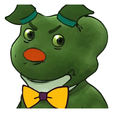 bright clown with big bow sticker