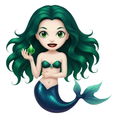 A black mermaid who is also a vampire  sticker