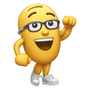 Emoji throwing up win sign sticker