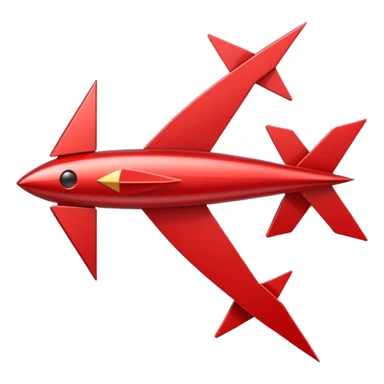 a red arrow ascending diagonally from bottom left to top right, with a shiny finish and subtle shadow for depth sticker