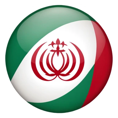 circle iranian flag sticker