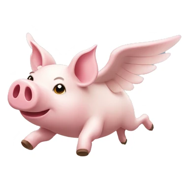 Flying pig with jet wings sticker