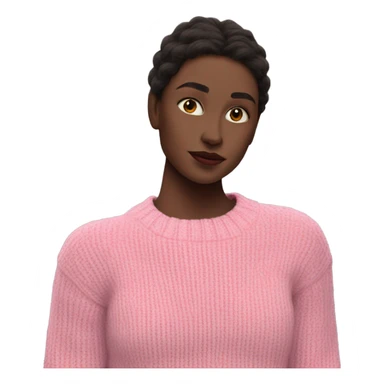 pink cropped wool sweater, isolated sticker