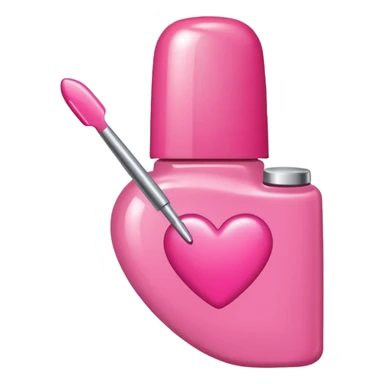 heart with a nail polish pink sticker
