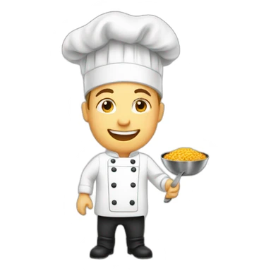 white german chef cooking in the kitchen sticker