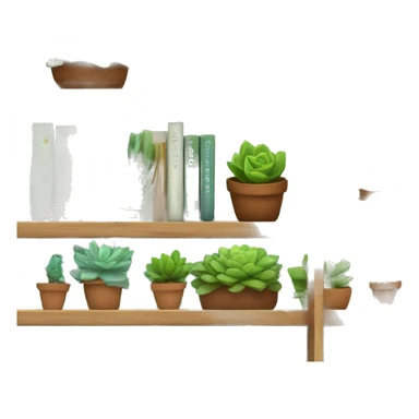 bookshelf with succulents  sticker